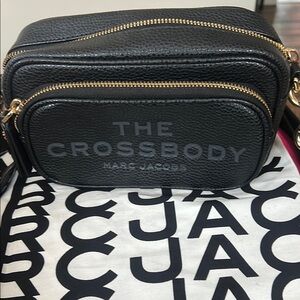 Marc Jacobs Black Belt Bag with Gold Accents